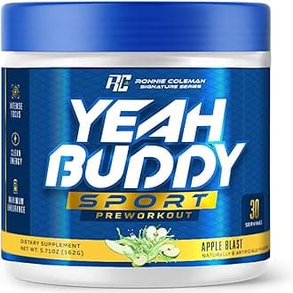 NEW Pre Workout Powder for Women & Men, Preworkout with Amino Acid Beta Alanine, L Citrulline, Caffeine for Energy Support, Endurance & Focus, Apple Blast, 30 Serving