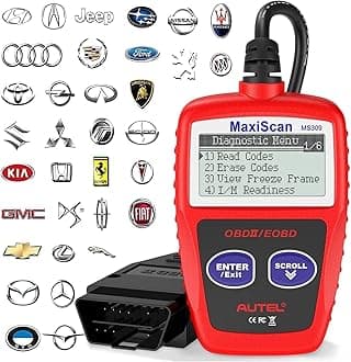 Autel MaxiScan MS309 OBD2 Scanner Check Engine Fault Code Reader, Read/Clear Codes, View Freeze Frame Data, I/M Readiness Smog Check CAN Diagnostic Scan Tool for UK/EU Post-2006 Vehicles