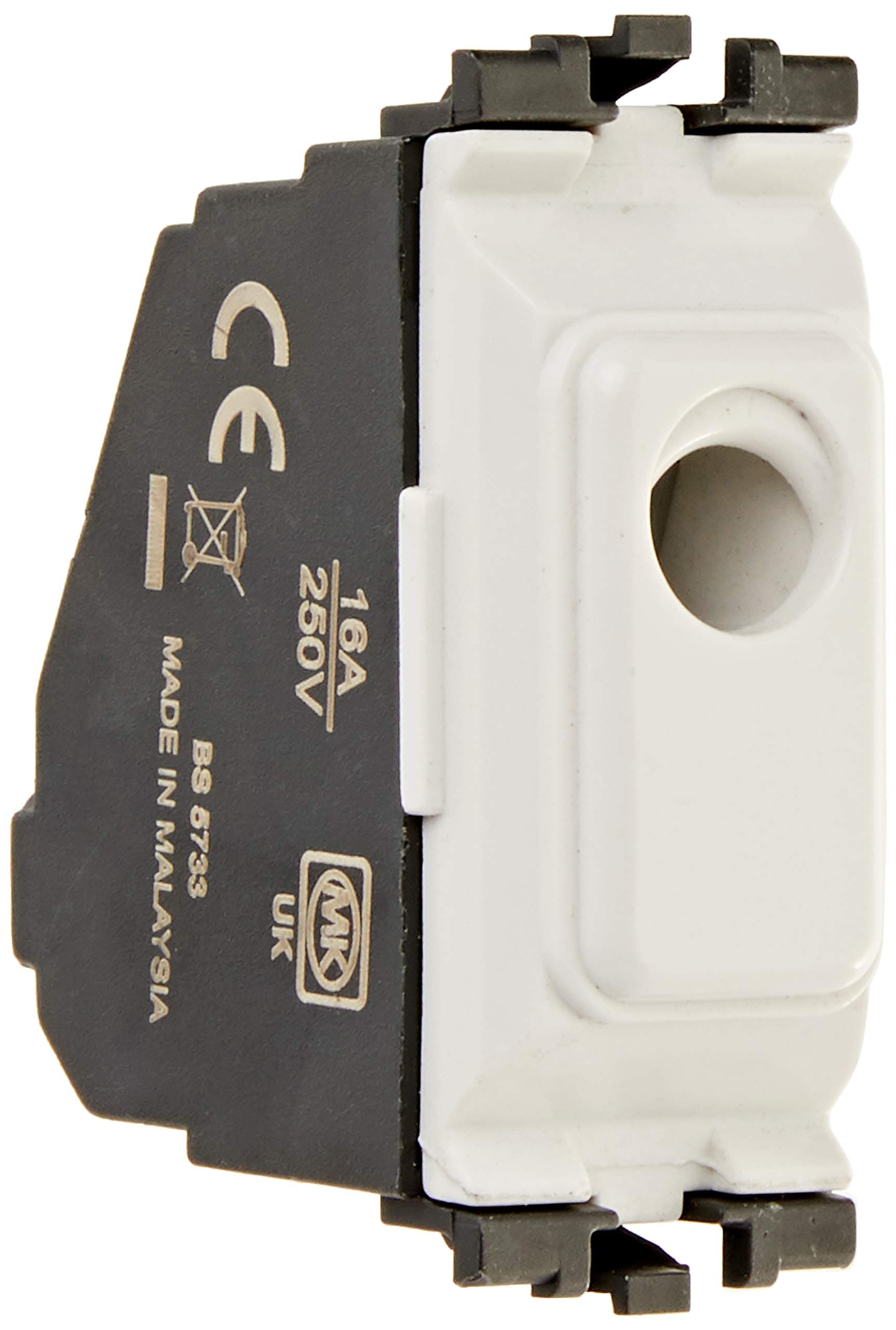 Electric Grid Plus 16A Cord Outlet White Switch Module