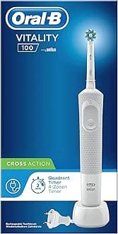 Vitality 100 Electric Rechargeable Toothbrush, White (With Uae 3 Pin Plug)