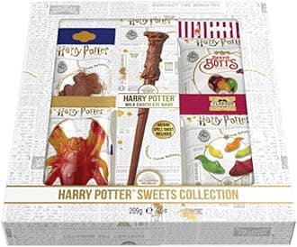 Harry Potter Sweets Collection - 209g - Chocolate Frog - Chocolate Wand - Jelly Slugs - Gummy Creature - Bertie Botts Beans