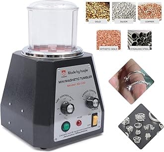 Magnetic Tumbler Jewelry Polisher, 100mm Magnetic Polisher 4 Speed Control 2000RPM Jewelry Polisher Tumbler, Jewelry Polisher Finisher Diamonds Finishing Machine
