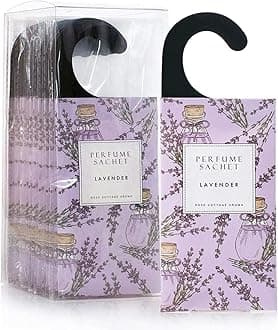 ROSE COTTAGE Large 12 Packs Lavender Hanging Closet Deodorizer Air Freshener Long Lasting Scented Sachets Smell Goods for House