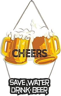 Art Vibes Cheers Printed Wooden Wall Hanging with Quotes for Home Decor | Office | Gifts | Living Room | Bedroom | Wooden Decorative Items | Modern Decoration | Artworks Wall Hangings (WH_5704N)