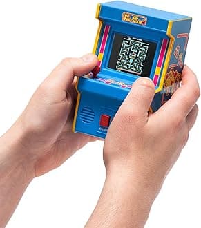 Arcade Classics Ms. Pac-Man - Retro Mini Arcade Game, Full Color Screen, Classic Handheld Electronic Game Console, 90s Toy, Great Gift for Kids 8+