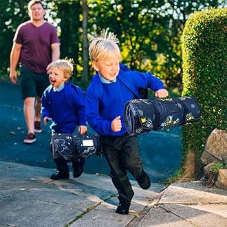 Primlect Thickened Toddler Nap Mat with Removable Pillow and Minky Blanket, Extra Large 55''x35'' Sleeping Bag, Washable, Roll up, Perfect for Daycare, Preschool, Kindergarten, Boys and Girls