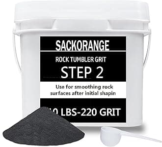 10 LBS Step 2 Rock Tumbler Grit - Medium 220 Grit Silicon Carbide Media, Works with Any Rock Polisher, Stone Polisher