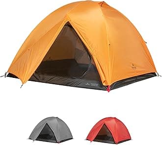 Mountain Ultra Tent; 1-4 Person Backpacking Dome Tent for Camping