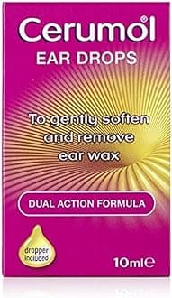 Dual Action Ear Drops, 10ml, Gentle Formulation, Helps Relieve Symptoms of Ear Wax, Softens Earwax, Dropper Included