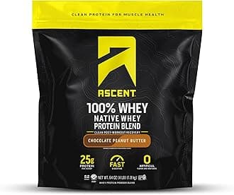 Ascent Native Fuel Whey Protein Powder - Chocolate Peanut Butter Chocolate Peanut Butter - 4 lbs (1.8 kg)