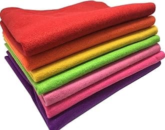 Misscrafts 7pcs 18" X 18" 1.4mm Thick Soft Felt Nonwoven Fabric Sheet Pack DIY Craft Patchwork Sewing Square Assorted Colors 45x45cm multicolored BZB-4545-summer