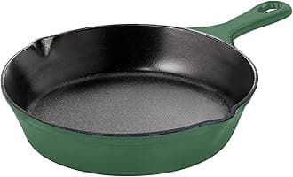 Utopia Kitchen Saute Fry Pan - Chefs Pan, Pre-Seasoned Cast Iron Skillet - Frying Pan 6.5 Inch - Safe Grill Cookware for Indoor & Outdoor Use - Cast Iron Pan - Cooking Gift for Men & Women (Green)