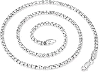 925 Sterling Silver Rope Chain Lobster Clasp 2.5mm Silver Chain for Men Women Silver Necklace Chain 16-30 Inches