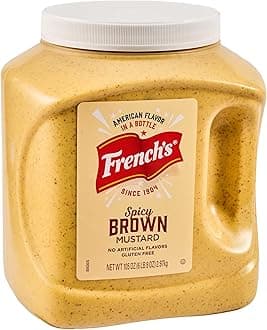 Spicy Brown Mustard, 105 oz - One 105 Ounce Bulk Container of Hot Brown Mustard, Perfect for Professional Use or for Refillable Containers at Home