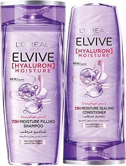 L'OREAL PARIS Elvive Hyaluron Moisture Shampoo For 400ML+ Conditioner 360ML For Frizzy & Dehydrated Hair