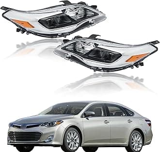 Replacement for Avalon 2013-2015 Halogen Headlight Assembly Projector Left and Right Side Pair