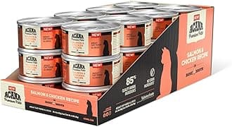 ACANA Premium Pate Wet Cat Food in Bone Broth Salmon + Chicken Recipe 3oz Cans (24 count)