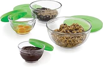 Libbey 4pc Mixing Bowl Set with Lids