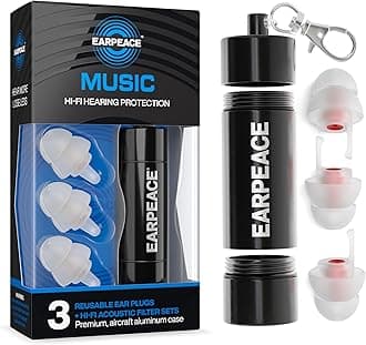 Music Concert Ear Plugs - Ear Protection Silicone Earplugs for Musicians, Festivals, & Loud Venues - 3 Levels of Noise Reduction - Hearing Protection & Noise Cancelling Earbuds up to 26dB