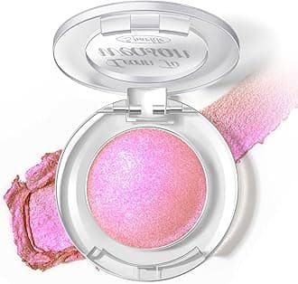 Holographic Duochrome Pink Glitter Eyeshadow, Color Shift Metallic Shimmer Eyeshadow Palette, Chameleon Sparkle Inner Corner Eye Highlighter, Iridescent Eye Shadow Palette Fairy Makeup#02