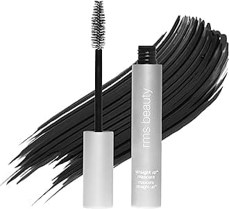 RMS Beauty Straight Up Volumizing Peptide Mascara – Clean, Long-Wearing Black Mascara – 12-Hour Lift & Volume – Smudge-Free & Flake-Free – Ophthalmologist Tested – 0.34 oz