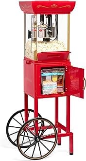 Nostalgia Popcorn Maker Machine - Professional Cart With 2.5 Oz Kettle Makes ...