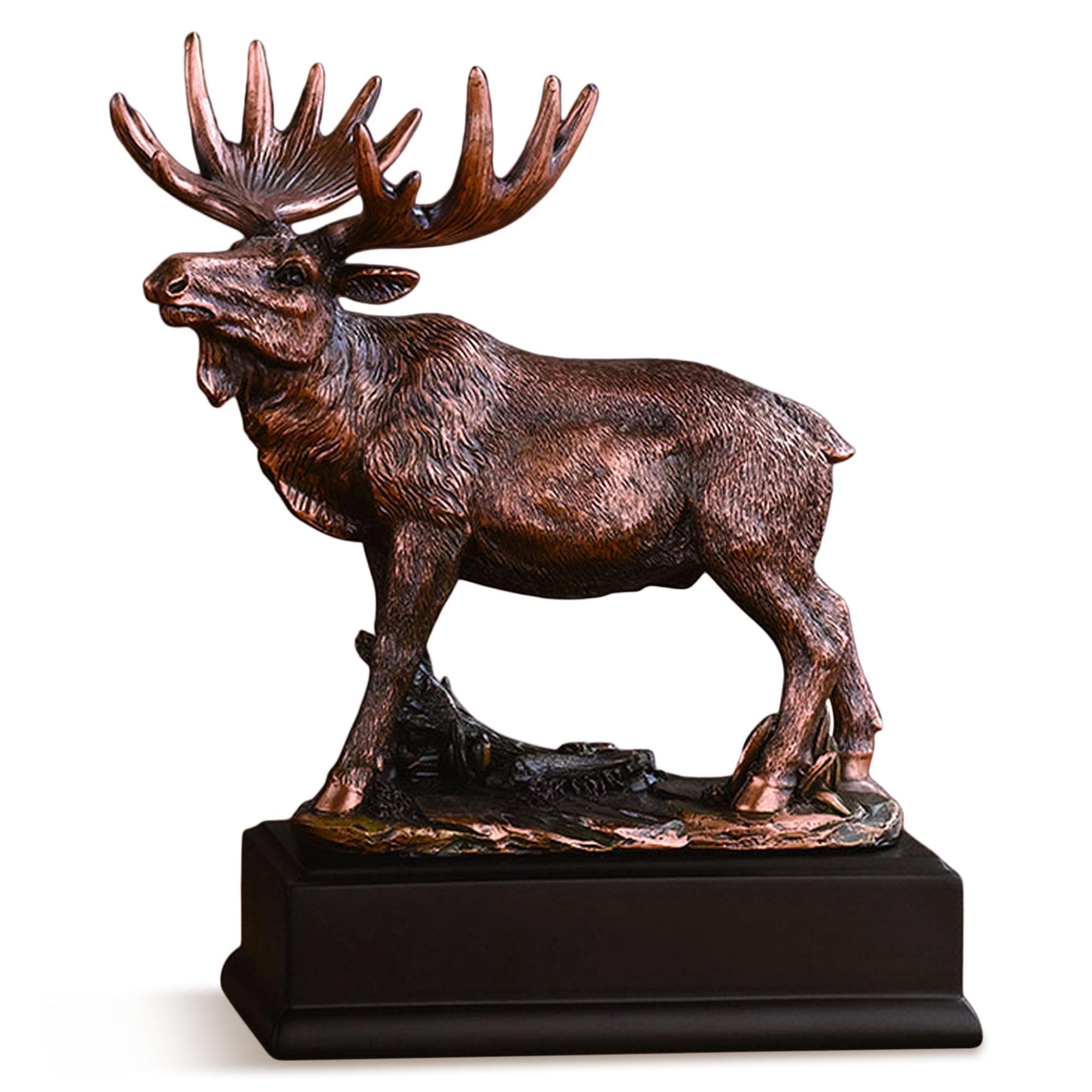 Bronze Finished Moose Statue