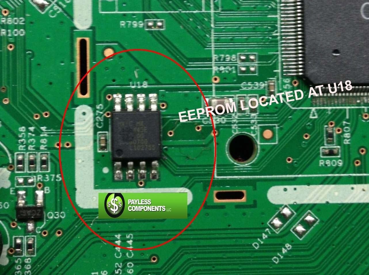 Eeprom for Vizio E321VL E320VL Main Board - U18 EPROM ONLY