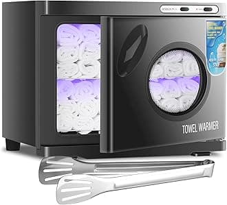 Hot Towel Warmers for Spa 23L Large Capacity Hot Towel Cabinet with See-Through Window Towel Steamer for Facials Massage Salon Bathroom Barber Beauty Steam Towel Warmer (black)