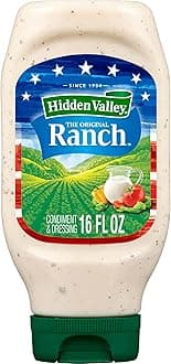 Hidden Valley Ranch Dressing & Dipping Sauce, Ranch Dressing and Pizza Topping, Gluten Free Salad Dressing, 12 Ounces