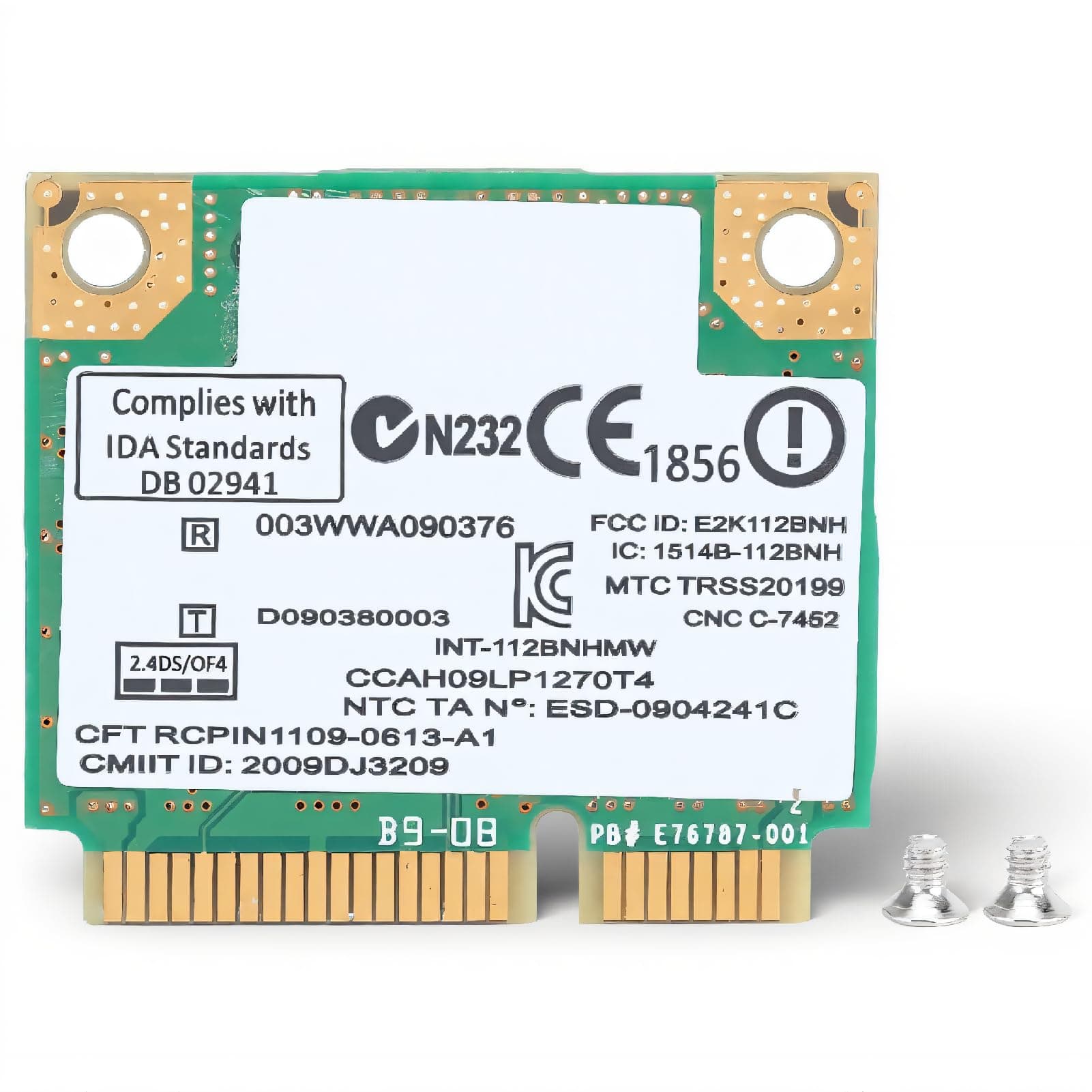 ASHATA Network Card, Mini PCI-E 300Mbps Network Card For Intel Link1000 N1000 112BNHMW, Card For T420S/X220/T520, Multicolor