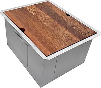 15-inch Workstation Bar Prep Sink Ledge Undermount 16 Gauge Stainless Steel Single Bowl - RVH8304