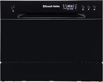 Russell Hobbs RHTTDW6B Freestanding Compact Dishwasher, Eco Mode, 6 Place_settings, Black, Noise Level: Decibels 52