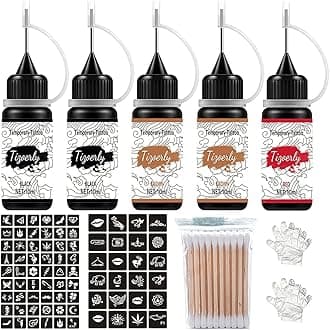 Jagua Gel Temporary Kit For Women Men Kids Supplies Full Kit 3 Colors 5 Bottles Unisex Temporary Set Kids