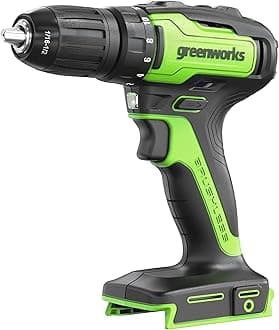 Greenworks24V Brushless Cordless Drill Kit, 310 in./lbs Torque, Variable Speed Trigger - Battery and Charger Sold Separately