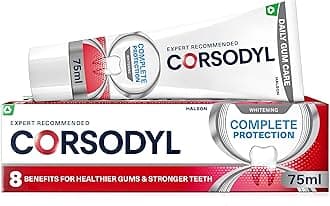 CorsodylWhitening Toothpaste Complete Protection, Daily Gum Care & Plaque Remover, 75ml