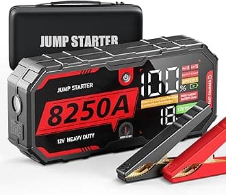 8250A Jump Starter Heavy Duty Jumper Starter Portable Battery Pack (Up to 10L Gas / 6.5L Diesel), 24000mAh Power Bank, 12V Auto Car Truck Battery Booster Jump Box, 48-Months Stand-by Time