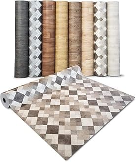 casa pura Mosaic Effect Vinyl – Flooring | PVC Decking Roll | Non-Slip Laminate Surface | Floor Covering – Laminate Floor Covering - Mosaic Effect Sand - 100x1500 cm