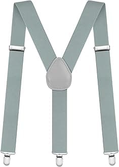 Aomig Mens Braces, Mens Suspenders with Strong Metal Clips, 3.5cm Wide Heavy Duty Suspenders for Men Women Business Wedding Casual