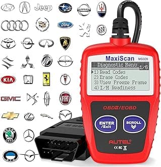 Autel MS309 Universal OBD2 Scanner Engine Fault Reader, Read Clear Codes, View Freeze Frame Data, I/M Readiness Smog Check CAN Diagnostic Scan Tool