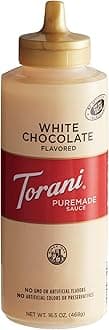 Torani Puremade Sauce, White Chocolate Flavor, Squzzee Bottle, Non-GMO and Gluten Free, 16 oz 16.5 oz.