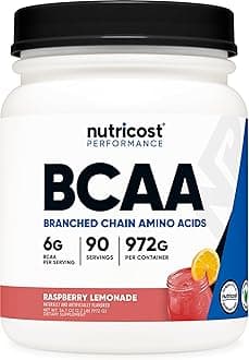 Nutricost BCAA Powder- 2:1:1 (Raspberry Lemonade) 90 Servings