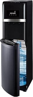 Bottom Loading Water Dispenser, 3 Temp (Hot-Cool-Cold) Water Dispenser for 5 Gallon Bottle w/Child-Resistant Safety Feature, Black with Black Stainless Door