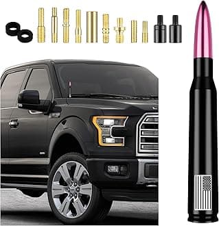 American Flag Car Bullet Antenna,Truck Exterior Decoration Accessories[New Upgrade Flag Design] Car Antenna Replacement for Car SUV Truck Most Auto Cars Antenna Accessories (Pink)