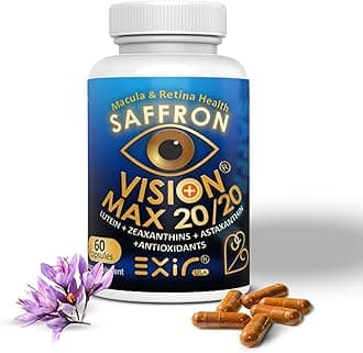 EXIR Eye Supplement | Lutein, Astaxanthin Zeaxanthin, Saffron | Supports Eye Health, Visual Comfort & Focus, VM20-60 Capsule