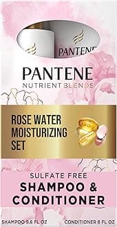Pantene Nutrient Blends Miracle Moisture Boost Rose Water Shampoo & Conditioner Dual Pack for Dry Hair, Sulfate Free