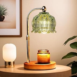 Candle Warmer Lamp with Timer Electric Adjustable Height Candle Warmer Dimmable Wax Warmer Lamp Jar Candles with 2 Bulbs for Home Decor & Office