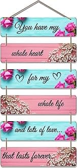 Art Vibes Decorative Wall Hanging Wooden Decoration item for Living Room | Bedroom | Home Decor | Gifts | Quotes Decor Item | Wall For Hall | Mdf Wall Decoration, Set of 6(WH_3257N)