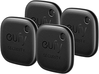 SmartTrack Link Bluetooth Item Finder and Key Finder, Works with Apple Find My (iOS Only), Find Your Remote, Luggage, Phone, and More, Water Resistant (Android Not Supported),4 Pack