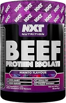 NXT Beef Protein Isolate 540g - High Protein Powder in Natural Amino Acids - Paleo, Keto Friendly - Dairy and Gluten Free - 540g - Mmmto
